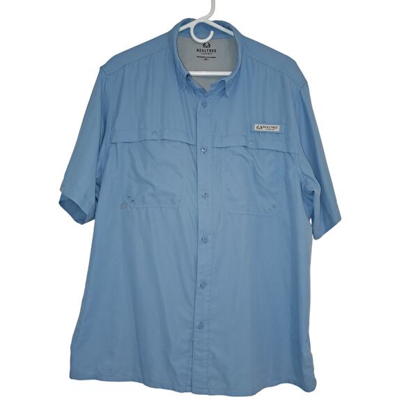 Realtree Fishing Mens Short Sleeve Shirt Size L - Picture 2 of 7